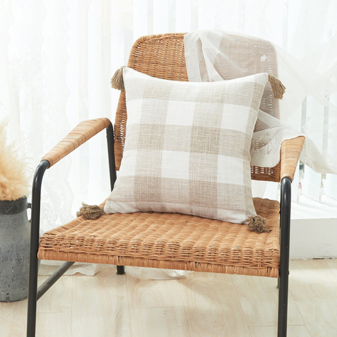 French country gingham pillow case 3カラー