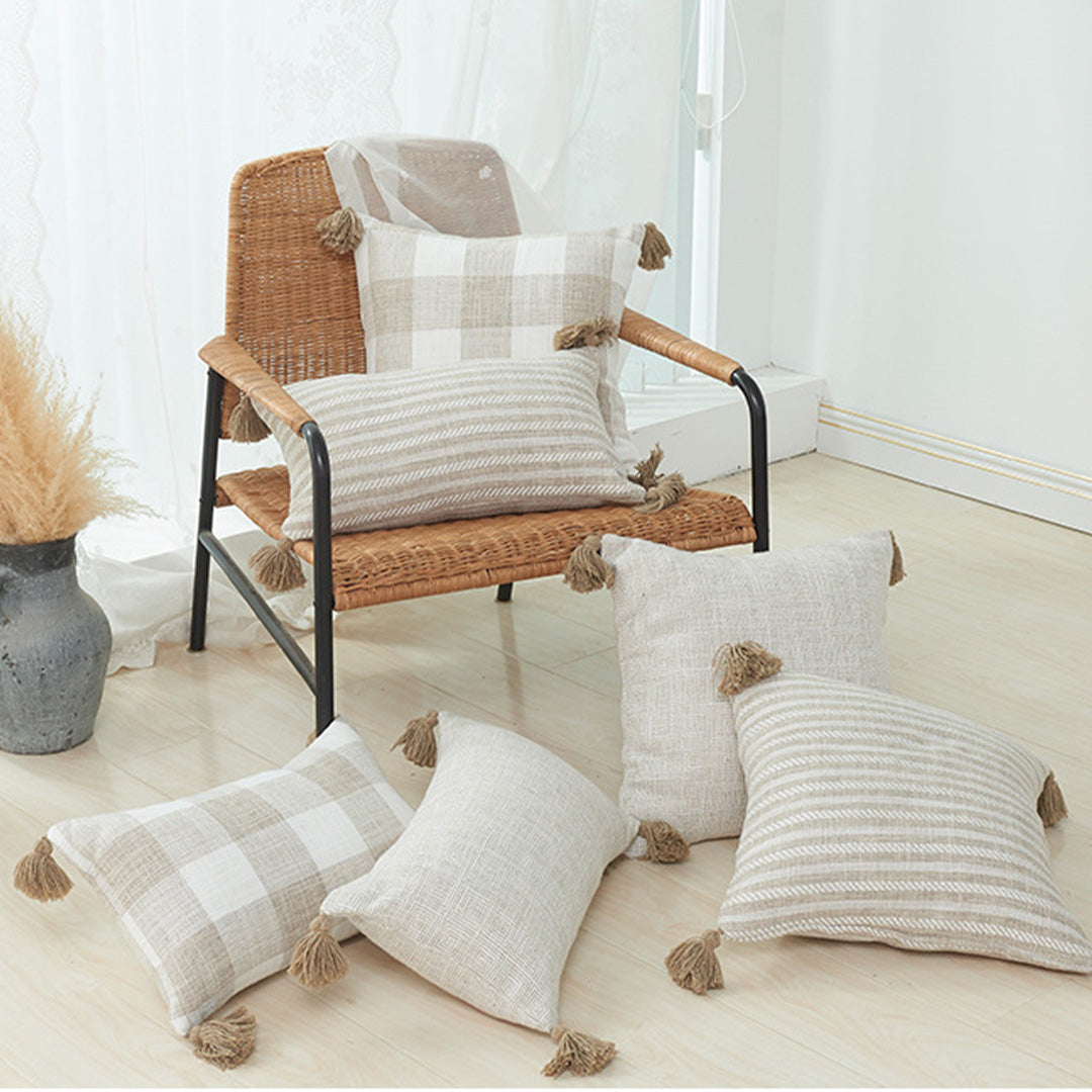 French country simple pillow case 4カラー