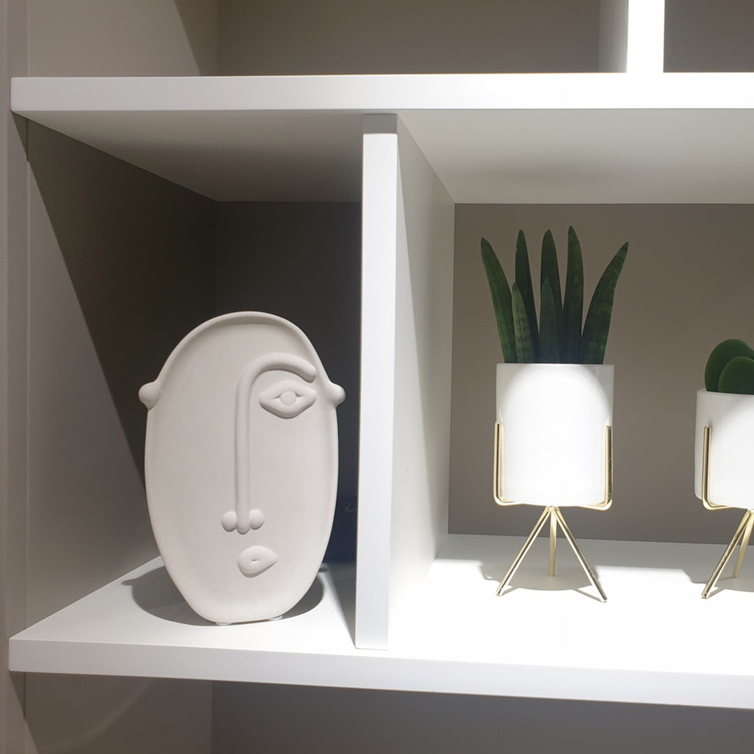Abstract face vase