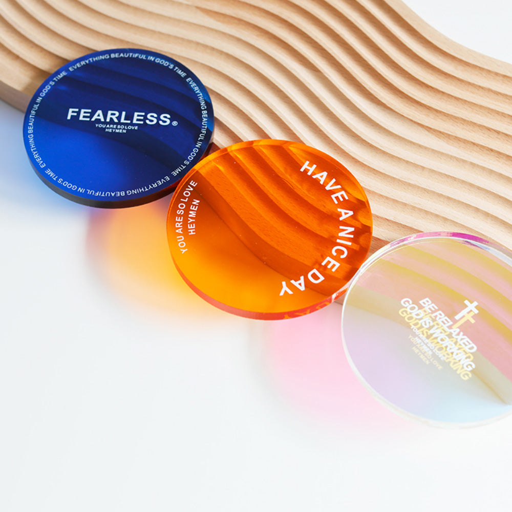 Modern glass coaster