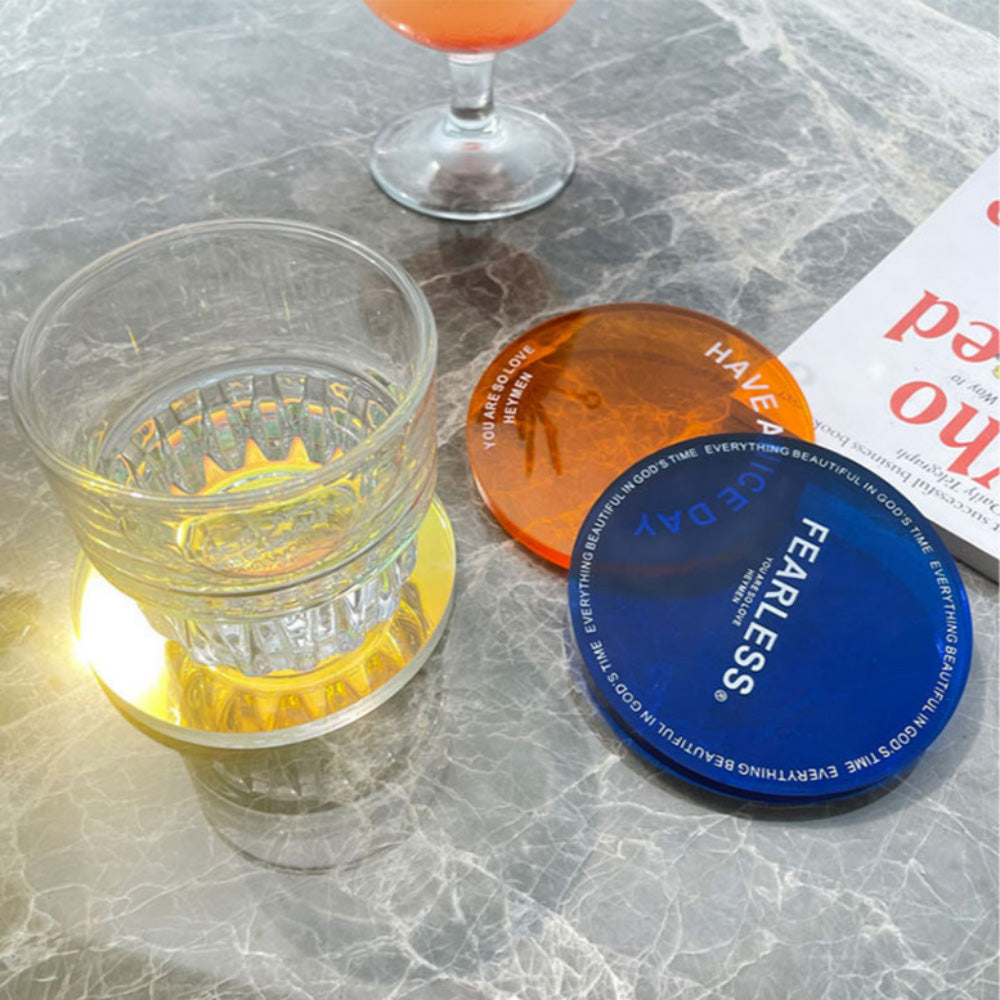 Modern glass coaster